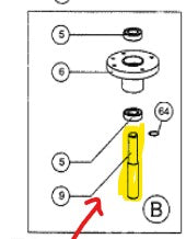 RMEC0224 - Shaft for axis bowl IM44DUS