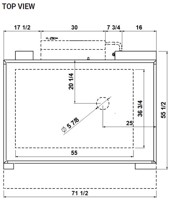 Serie S140E1 - Serie S modular Electric Pizza oven 71-1/2"x55-1/2"x14" (Chamber)